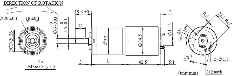 PK32FN Appearance Dimensions
